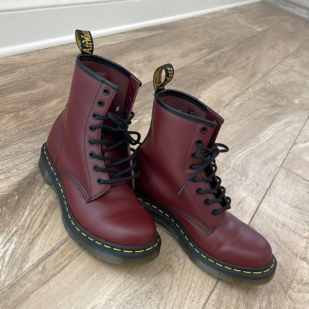 DOC MARTENS CHERRY RED BOOTS